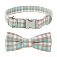 thumbnail image 1 of Collar para perro con hebilla de aleación de algodón, a cuadros, con lazo para mascotas, círculo para perros, 1 of 5