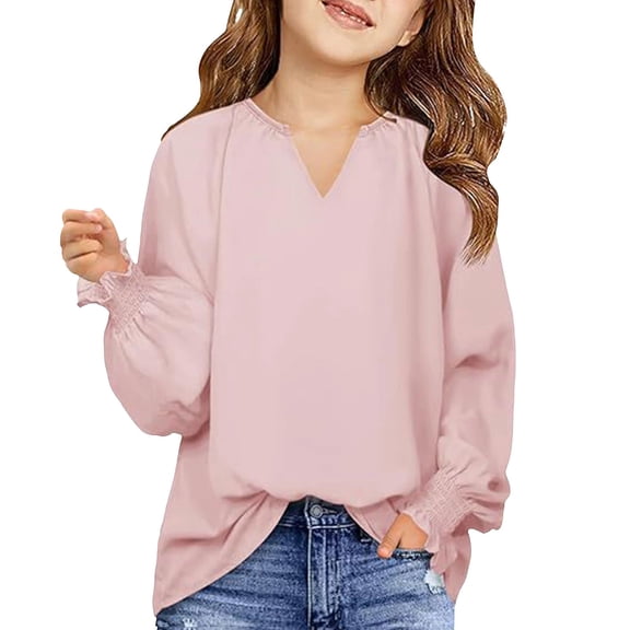 HIPYLO Kids Thermals Top and Bottom Set Girls Thermal Top Red Top for Girls Shirt School Uniform Shirts for Baby Winter Clothes Girl Clothes for Kids, Pink 14-16 Years
