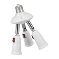 thumbnail image 5 of Adaptador de lámpara E27 E26 Extensor de enchufe de luz 3 en 1 ajustable 85-265 V con interruptor de botón para el hogar, 5 of 5