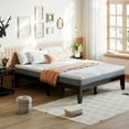 thumbnail image 2 of Costway Queen Size Wood Bed Frame & 8" Foam Mattress Set CertiPUR-US Certified Espresso, 2 of 9