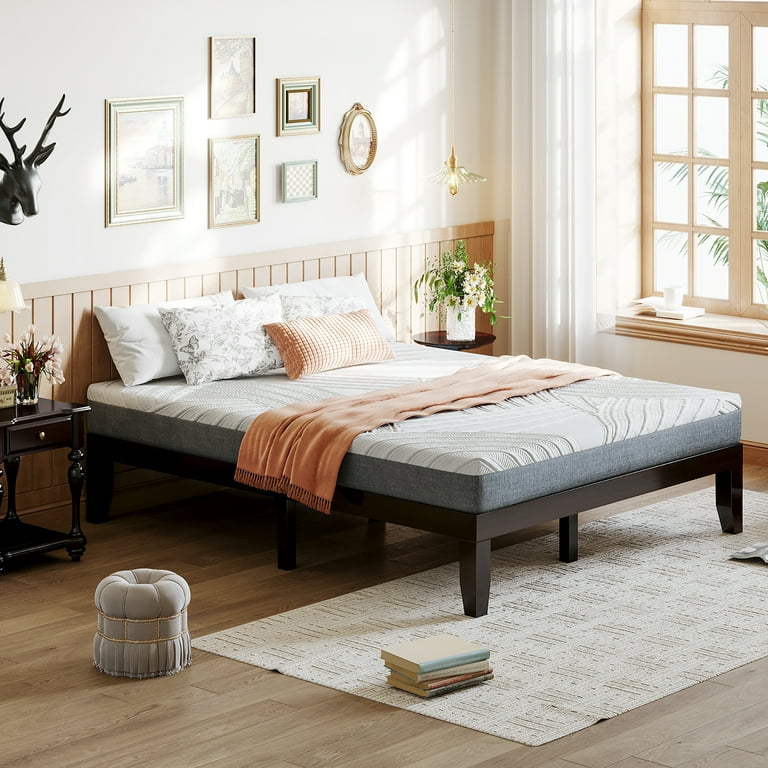 Queen size bed frame for memory foam mattress discount