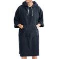 thumbnail image 1 of HBFAGFB Pyjama pour Hommes Confortable à Capuche avec Cordon de Serrage Robe de Spa Décontractée avec Poche Noir Taille Unique, 1 of 4