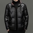 thumbnail image 3 of Ropa de diseñador para hombre, chaqueta impermeable para hombre, cuello alto, chaqueta de plumón ligera para hombre, abrigos de invierno con relleno de plumón de pato para hombre, 3 of 5