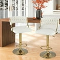 thumbnail image 4 of Yardi Yard Swivel Barstool with Woven Back Set of 2 for Kitchen Island Cafe-White, Bar Height Stools, Bar Stools for Kitchen, Dining Room, 4 of 8