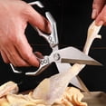 thumbnail image 2 of Shoreew 2Pcs Kitchen Shears Heavy Duty Stainless Steel Scissors for Meat Fish Poultry Vegetables Multi-Functional Kitchen Cutter for Home Professional Use, 2 of 7