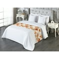 thumbnail image 3 of Autumnal Design Bed Runner, Romantic Design Falling Leaves Pattern Watercolor Style Print, Decorative Accent Bedding Scarf for Hotels Homes & Guest Rooms, King, Pistachio Green Cinnamon, by Ambesonne, 3 of 3