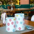 thumbnail image 6 of Pattern Flower Pattern Flameless LED Candle Set with Remote, Battery Operated Color Changing Pillar Candles, Set of 2, 6 of 7