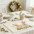 thumbnail image 4 of Easter Washable Placemats, Insulation Dining Table Mats, Western Style Restaurant Table Placemats, Easter Holiday Kitchen Table Decor, Heat Resistant Home Dining Table Insulation Pads, 18*11.8in, B, 4 of 6