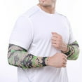 thumbnail image 3 of D-GROEE 2Pcs UV Protection Cooling Arm Sleeves Elastic Anti-Slip Polyester Arm Cover for Men, 3 of 7