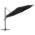 thumbnail image 4 of CorLiving 11.5ft Deluxe Offset Tilting Rotating Patio Umbrella with Aluminum Frame & Deluxe Base Weights, 4 of 9