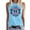 Sky Blue, variant on YLHFASHION Baseball Shirt Women Baseball Tank Baseball Tops Tee Cute Workout T Shirts Casual Summer Sleeveless Vest Clearance Women's Tanks & Camis
