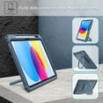 thumbnail image 4 of Fintie Case for iPad (A16) 11th Generation 11 Inch (2025), iPad 10th Gen 10.9 Inch (2022), [Tuatara Magic Ring] 360 Degree Rotating Stand Shockproof Rugged Cover w/ Screen Protector, Navy, 4 of 11