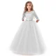thumbnail image 3 of Vestido de bebé de 3 a 12 años, vestido de princesa para fiesta de cumpleaños para niña, vestido de novia con lazo de encaje esponjoso para niña de las flores, vestido de noche elegante para niña, 3 of 5