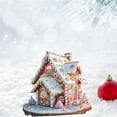 thumbnail image 6 of Acrylic Christmas Village House Candyland Candy House Snow Village Christmas Decorations Christmas Figurines Scene Desktop Ornament for Home Xmas Village Party Landscape Decor for Holiday Xmas Decor, 6 of 9