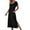 Black, variant on VerPetridure Plus Size Womens Dresses Women's Short Sleeve V Neck Soft Loungewear Casual Sleepwear with with Pockets