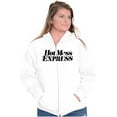 thumbnail image 4 of Hot Mess Express Rebel Girly Messy Womens Plus Size Graphic Zipper Hoodie Brisco Brands 3X, 4 of 5