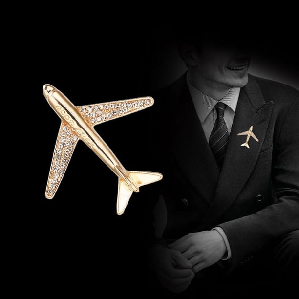 Broche de avión exquisito, elegante ramillete de Corea del Sur, alfiler de suéter para mujer, accesorios de chaqueta de traje personalizados de moda
