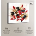 thumbnail image 2 of Lipstick and Nail Polish Collection Canvas Glam Art Prints by Art Remedy, Gallery Wrapped, 40" x 40", 2 of 7