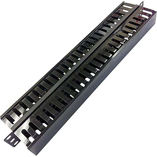 1U Doble Dedo Conducto Cable Manager Servidor Rack Sistema d