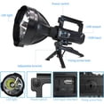 thumbnail image 3 of Outdoor handheld flashlight, waterproof USB rechargeable strong light searchlight, 3 of 5