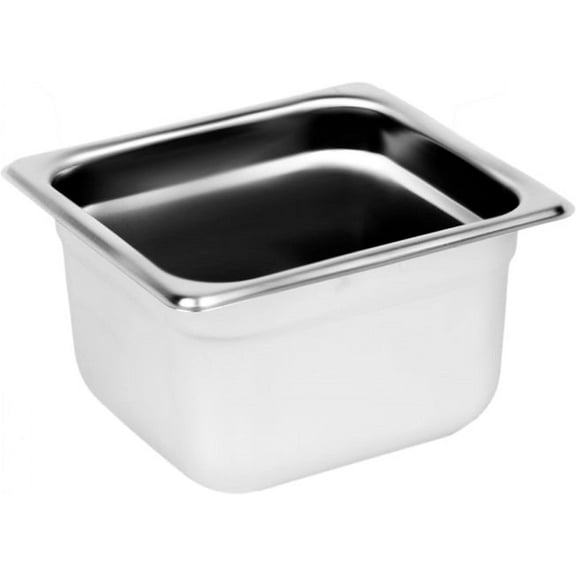 TrueCraftware- 1/6 Size 4" Deep Stainless Steel Anti-Jamming Steam Pan 24 Gauge- Steam Food Pan Anti-Jam Steam Table Hotel Pan for Restaurant Family Events Personal Catering Use