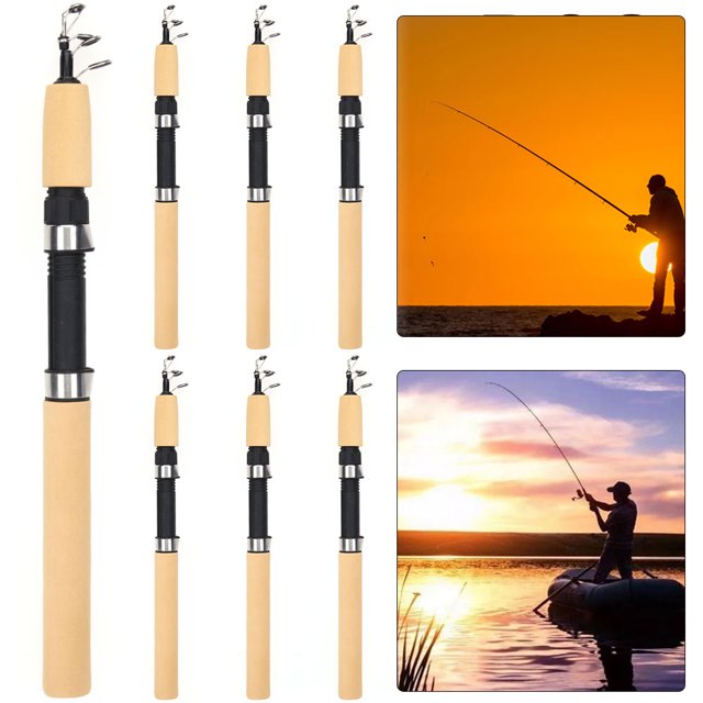 7 Uds. Caña Pescar Carbono para Camarones en Hielo Invierno Aparejos Pesca (100cm)