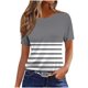 thumbnail image 1 of Tops de Cuello Redondo para las Mujeres de Manga Corta Impresa Casual, Camiseta de Moda para Uso Diario Y de Fiesta, 1 of 4
