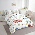thumbnail image 3 of Castle Fairy Kids Children Teens Cartoon Fire Truck Twin Bedding Sets 7-Piece,Construction Vehicles Bedding Comforter Set Microfiber,Cute Police Car Breathable Sheet Sets,Microfiber Bedroom Decor, 3 of 8