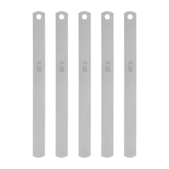 5 Packs Mn Steel Feeler Gauge 0.3mm Thickness 150mm Length Metric Filler Thickness Gage Gap Measuring Tool