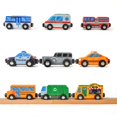 thumbnail image 1 of Coches de madera Zany Trains de 9 piezas con imanes para vehículos urbanos, 1 of 9