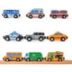thumbnail image 1 of Coches de madera Zany Trains de 9 piezas con imanes para vehículos urbanos, 1 of 9