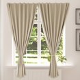 thumbnail image 6 of Blackout Curtains 2 Panels, 59.06″X78.74″ No Drill Adhesive Thermal Insulated Window Curtains, Room Darkening Drapes with Tiebacks, Easy Install Light Blocking Curtains for Bedroom, Living Room, 6 of 6