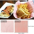 thumbnail image 2 of 100 piezas de papel para envolver alimentos grasa impermeable Deli Sandwich Wrap papel encerado papel para envolver 11.02 * 10.24 pulgadas para hamburguesa pizza pan carne fruta cocina camping hogar, 2 of 5