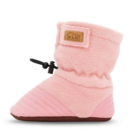 

JAN & JUL Babies Adjustable Warm and Cozy Winter Fleece Toddler Boots for Girls (Dusty Pink Size M: 12-18 Months Toddler)