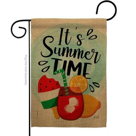 Angeleno Heritage G135240-BO Its Summer Time Summertime Fun & Sun 13 x 18.5 in. Double-Sided Decorative Vertical Garden Flags for House Decoration Banner Yard Gift