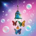 thumbnail image 2 of ​​GiLiling Stained Glass Butterfly Wind Chime Ornament​​ | Melodic Outdoor/Indoor Hanging Decor with Prismatic Reflections for Patio, Garden, and Nature-Inspired Spaces, 2 of 4