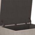 thumbnail image 5 of Trent Home 34" Linen Look Fabric Coffee Table Ottoman in Natural, 5 of 7