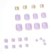 thumbnail image 2 of Pulsación mate en las uñas de los pies, luz, púrpura, cuadrado, uñas postizas, uñas postizas, bonitas, color, salto, uñas postizas, verano, cubierta completa, juego de uñas artificiales con dedos arti Afortunado Sencillez, 2 of 4