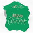 thumbnail image 2 of Inkdotpot Pack Of 100 Merry Christmas Paper Tags DIY Craft Bracket Shape Real Rose Gold Foil Hang Tags, 2 of 6