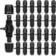 thumbnail image 1 of 1/2 to 1/4 Drip Irrigation Fittings,25Pack Barbed Tee 1/2Inch Drip Irrigation Tubing to 1/4Inch Irrigation Tube Fitting, 1 of 5