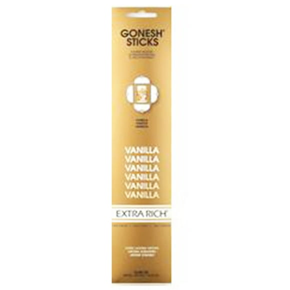 Gonesh Encens Extra Riche - Vanille (20 Bâtonnets dans 1 Paquet) (Lot de 3)