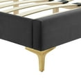 thumbnail image 6 of Platform Bed Frame, Tufted, Full Size, Dark Grey Gray, Velvet, Mid Century Bedroom, Modern Contemporary Boutique HB35596, 6 of 8