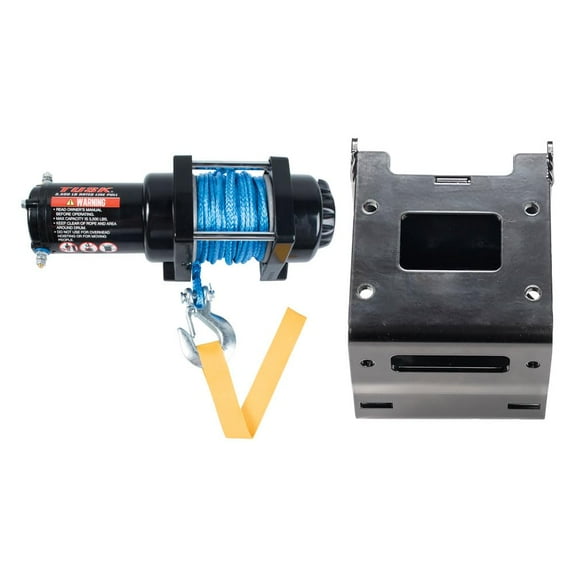 Tusk 1473640075 Winch with Synthetic Rope and Mount Plate 3500 lb.