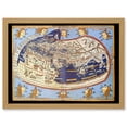 thumbnail image 1 of Antique Map Nicolas 1482 Ptolemy 2nd Century World Pictorial Artwork Framed Wall Art Print A4, 1 of 4