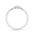 thumbnail image 2 of ANGARA Natural Two Stone Diamond Split Shank Bypass Ring in 14K White Gold for Women (Size-2.5mm| Color-G| Clarity-VS2) | April Birthstone, Anniversary, Jewelry Gift for Women | Natural Diamond Ring, 2 of 8