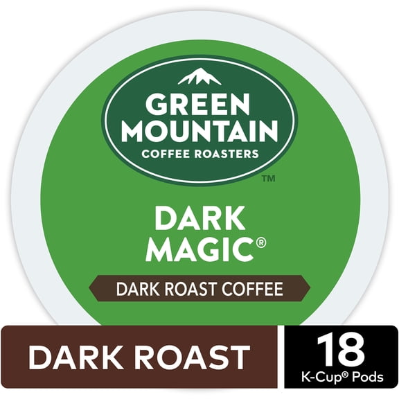 Green Mountain Coffee Dark Magic, Keurig K-Cup Pods, Dark Roast, 18 Count
