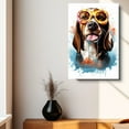 thumbnail image 4 of English Foxhound Dog Canvas Wall Art,Pet Canvas Painting Puppy Artwork,Colorful-Watercolor Original Artwork Print For Bedroom, Bathroom Wall Art decor, 4 of 6