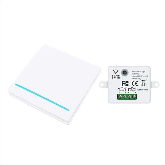 Interruptor Inalámbrico Inteligente Tuya Wifi RF433Mhz, 1 Unidad, Control Remoto, Interruptores de Pared para Lámpara LED .