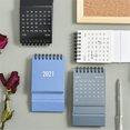 thumbnail image 3 of 2021 Mini Desktop Calendar Table English Yearly Montly Organizer Table Schedule Planner Agenda Organizer, Black, 3 of 8