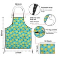 thumbnail image 3 of Yellow Lemon Fruit Slices Blue Pattern Apron-Garden Aprons for Women with Pockets-Cotton Linen Waterproof Kitchen Cooking Gardening Aprons Adjustable for Kitchen,Cooking,BBQ and Salon 33x27 Inch, 3 of 7